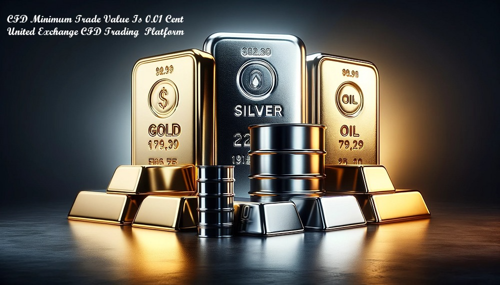 Gold silver and oil CFD trading assets